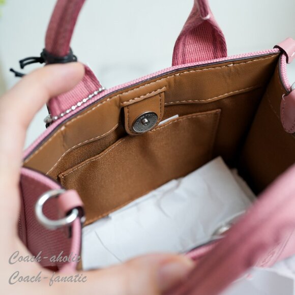 NWT Coach CS618 Smith Mini Tote Crossbody in Silver/Light Blush - Picture 10 of 10